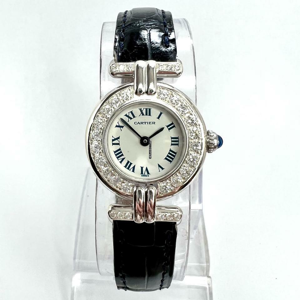  Cartier VERMEIL COLISÈE 24mm Silver 0.61TCW Diamond Watch </h1> 