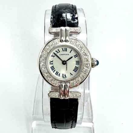  Cartier VERMEIL COLISÈE 24mm Silver 0.61TCW Diamond Watch </h1> 