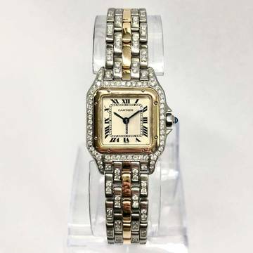  Cartier Panthère 23mm 1 Row Gold 2.10TCW Diamond Bezel/Bracelet Watch </h1> 
