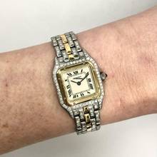 Thumbnail von Cartier Panthère 23mm 1 Row Gold 2.10TCW Diamond Bezel/Bracelet Watch </h1>