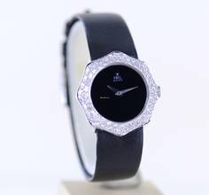 Thumbnail von Ebel 18K Whitegold Luxus Lady Onyx Dial Diamonds Schmuckuhr
