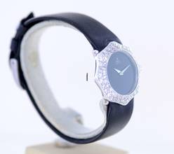 Thumbnail von Ebel 18K Whitegold Luxus Lady Onyx Dial Diamonds Schmuckuhr
