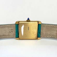 Thumbnail von Cartier Tank Manual Winding 21mm GP Silver Watch 0.5TCW Diamonds </h1>