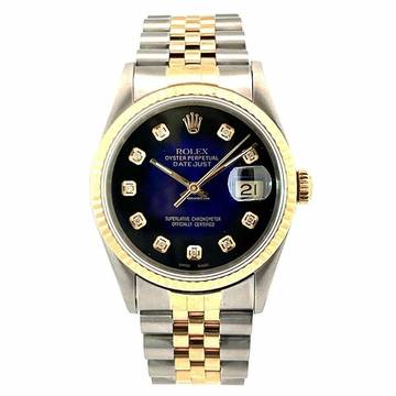  Rolex Datejust Oyster Perpetual DATEJUST Automatic 36mm 2 Tone Diamond Watch </h1> 