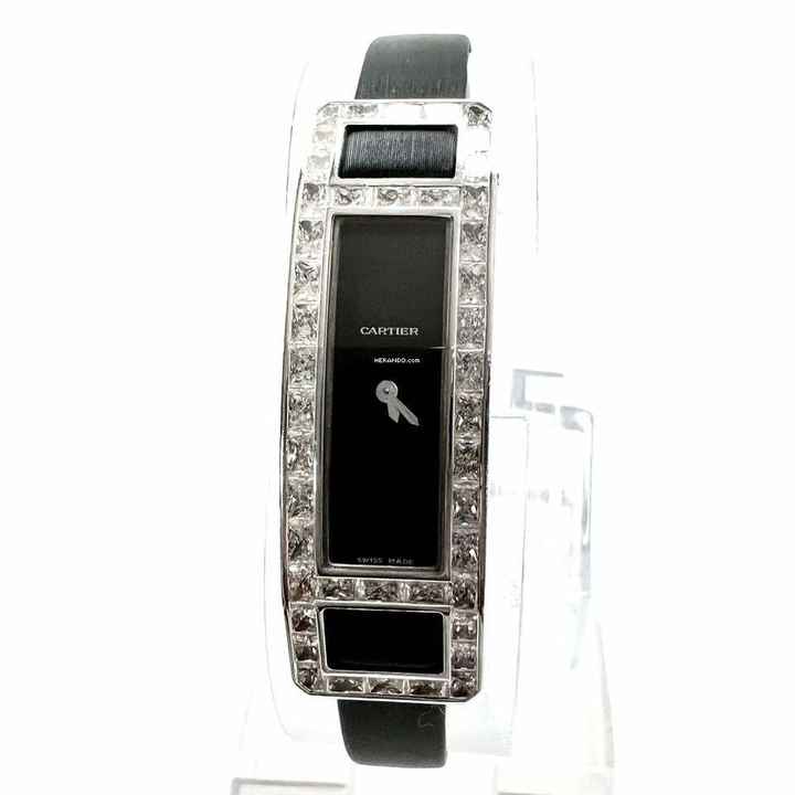  Cartier LIBRE CEINTURE Allongee 18K White Gold Factory Diamond Watch </h1> 