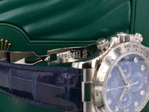 Thumbnail von Rolex Daytona Cosmograph Daytona 116519 New/nos Stickers White Gold Sodalite Diamonds Dial - Ita </h1>