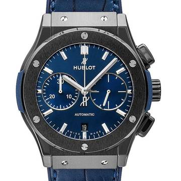  Hublot Classic Fusion 521.CM.7170.LR - Classic Fusion Ceramic Blue Chronograph Automatic Blue Dial Men's Watch </h1> 