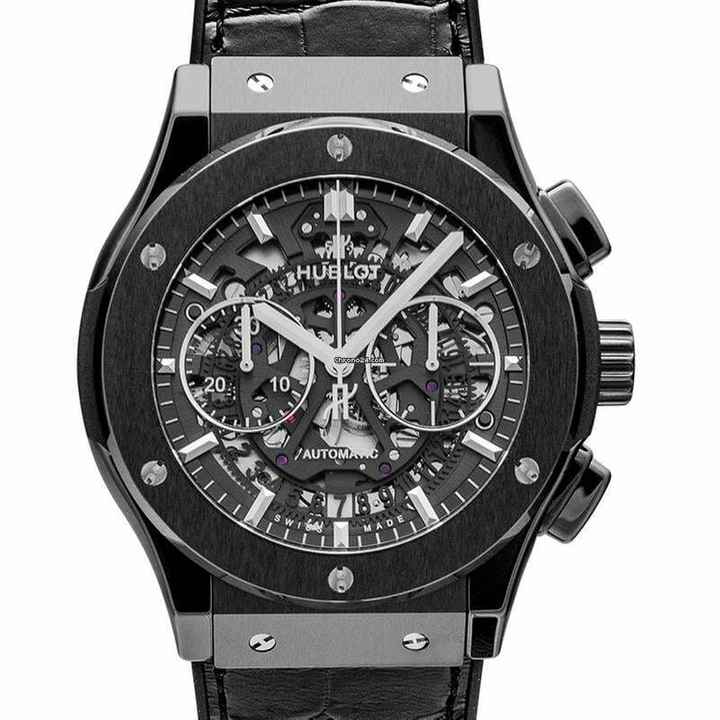  Hublot Classic Fusion Aerofusion 525.CM.0170.LR - Classic Fusion Aerofusion Black Magic Black Ceramic/Leather-Rubber 45mm </h1> 