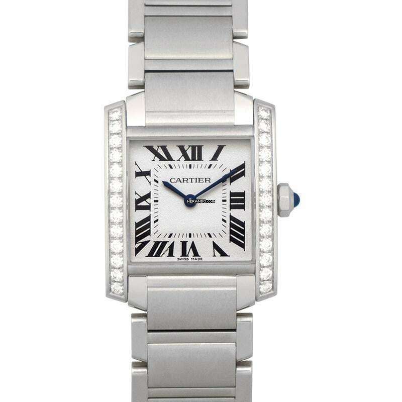 Cartier Tank Française W4TA0009 - Tank Francaise 30.40 mm Quartz Silver Dial Stainless Steel Diamonds Ladies Watc </h1>