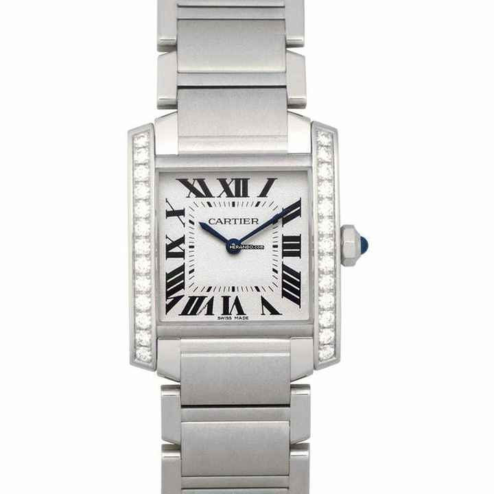  Cartier Tank Française W4TA0009 - Tank Francaise 30.40 mm Quartz Silver Dial Stainless Steel Diamonds Ladies Watc </h1> 
