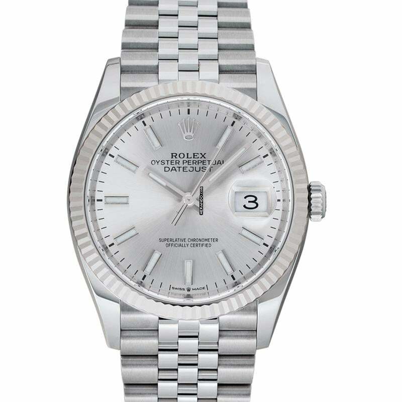 Rolex Datejust 36 126234-0013 - Datejust 36 Automatic Silver Dial Oystersteel and 18 ct White Gold Ladies Wa </h1>