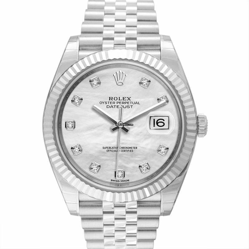 Rolex Datejust 41 126334 - Datejust 41 Stainless Steel Fluted / Jubilee / MOP Diamond </h1>