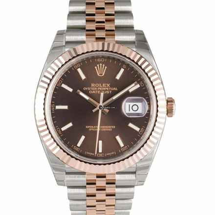  Rolex Datejust 41 126331 - Datejust 41 Rolesor Everose Fluted / Jubilee / Chocolate </h1> 