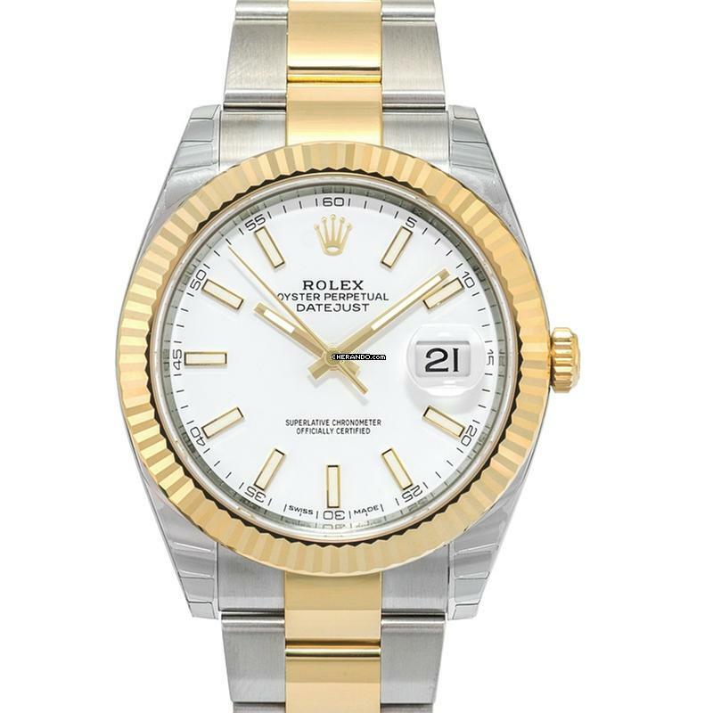 Rolex Datejust 41 126333 - Datejust 41 Rolesor Yellow Fluted / Oyster / White </h1>