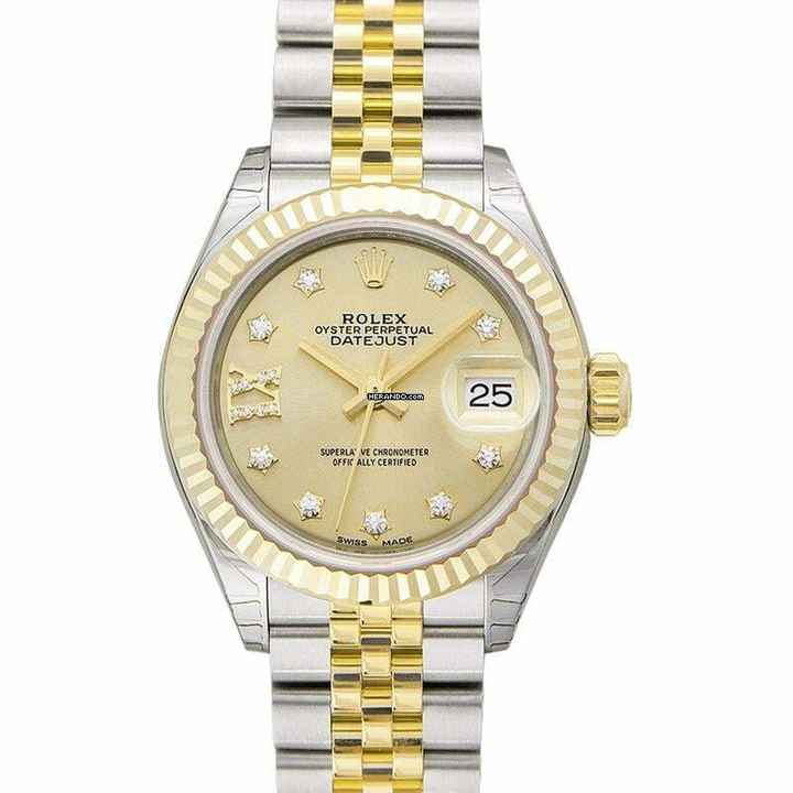  Rolex Lady-Datejust 279173 - Lady-Datejust 28 Champagne 18k Yellow Gold/Steel G 28mm Jubilee </h1> 