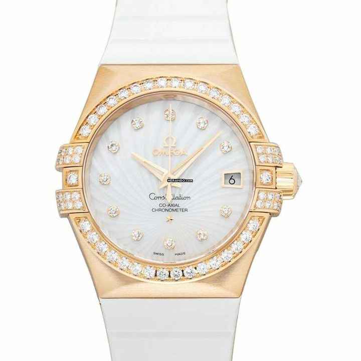  Omega Constellation Ladies 123.57.35.20.55.003 - Constellation Automatic Mother of pearl Dial 18kt Yellow Gold Ladies </h1> 