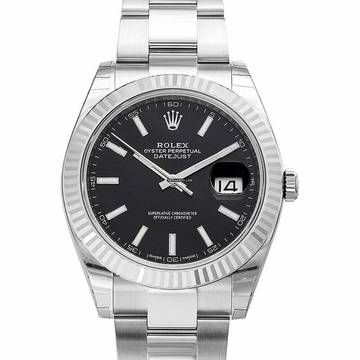  Rolex Datejust 41 126334 - Datejust 41 Stainless Steel Fluted / Oyster / Black </h1> 
