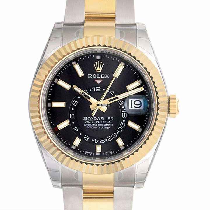  Rolex Sky-Dweller 326933 - Sky-Dweller Stainless Steel / Yellow Gold / Black </h1> 
