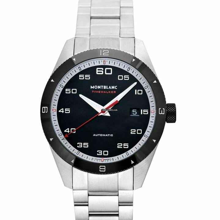  Montblanc Timewalker 116060 - TimeWalker Automatic Black Dial Stainless Steel Men's Watch </h1> 