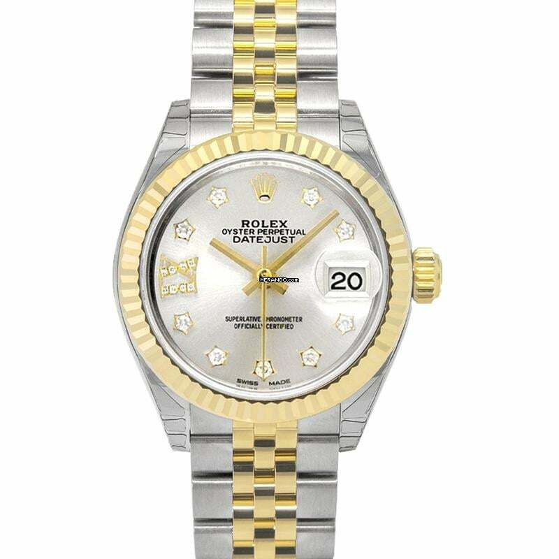 Rolex Lady-Datejust 279173 G - Lady Datejust Automatic Silver set with diamonds Dial Stainless Steel and Yello </h1>