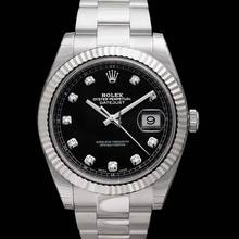 Thumbnail von Rolex Datejust 41 126334 - Datejust 41 Stainless Steel Fluted / Oyster / Black Diamond </h1>