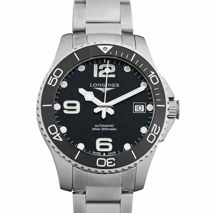  Longines HydroConquest L37804566 - HydroConquest Automatic Black Dial Stainless Steel Men's Watch </h1> 