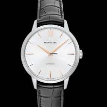 Thumbnail von Montblanc Heritage Spirit 110695 - Meisterstuck Heritage Automatic Silver Dial Stainless Steel Men's Watch </h1>