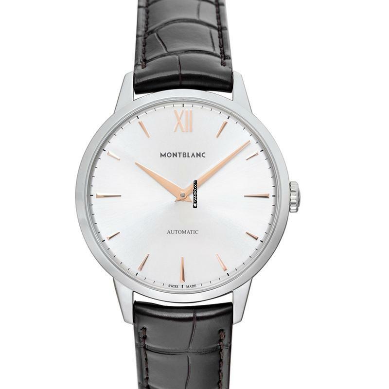  Montblanc Heritage Spirit 110695 - Meisterstuck Heritage Automatic Silver Dial Stainless Steel Men's Watch </h1> 