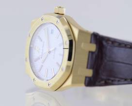 Thumbnail von Audemars Piguet Royal Oak Selfwinding Automatic Date 18K Gelbgold 39mm 15300 white Dial rar </h1>