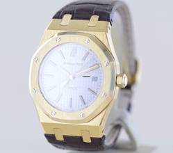 Thumbnail von Audemars Piguet Royal Oak Selfwinding Automatic Date 18K Gelbgold 39mm 15300 white Dial rar </h1>