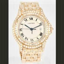 Thumbnail von Cartier COUGER 27mm 18K Yellow Gold Diamond Watch </h1>