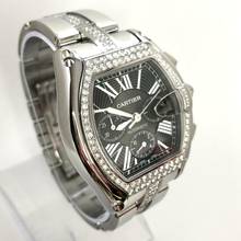 Thumbnail von Cartier Roadster Chronograph 2618 Automatic 42mm Steel ~2.5TCW Diamond Watch </h1>