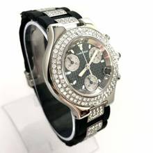 Thumbnail von Cartier 21 Chronoscaph Chronograph 2424 Quartz Steel 38mm 4.44TCW DIAMOND Watch </h1>