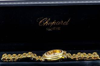 Thumbnail von Chopard Happy Sport Ref. 27/6149-23 18K Gelbgold Saphire Diamanten FC lose </h1>