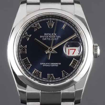  Rolex Datejust 36 Blue Dial LC 100 