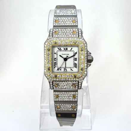  Cartier Santos Galbée 24mm Automatic Watch 3.63TCW Diamonds </h1> 