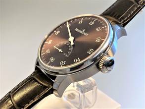 Thumbnail von Meistersinger Unomatik UM207 ZB grau Lederarmband grau mit Faltschließe deutsche Auslieferung </h1>