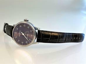 Thumbnail von Meistersinger Unomatik UM207 ZB grau Lederarmband grau mit Faltschließe deutsche Auslieferung </h1>