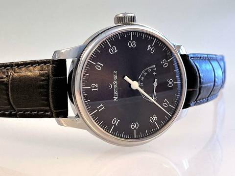  Meistersinger Unomatik UM207 ZB grau Lederarmband grau mit Faltschließe deutsche Auslieferung </h1> 