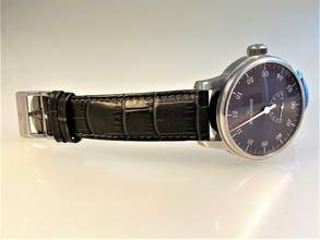 Thumbnail von Meistersinger Unomatik UM207 ZB grau Lederarmband grau mit Faltschließe deutsche Auslieferung </h1>