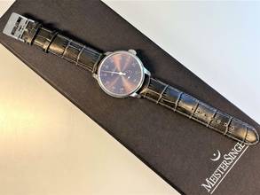 Thumbnail von Meistersinger Unomatik UM207 ZB grau Lederarmband grau mit Faltschließe deutsche Auslieferung </h1>