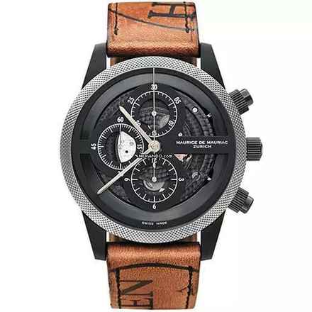  Maurice de Mauriac CHRONO MODERN SKELETON PVD 