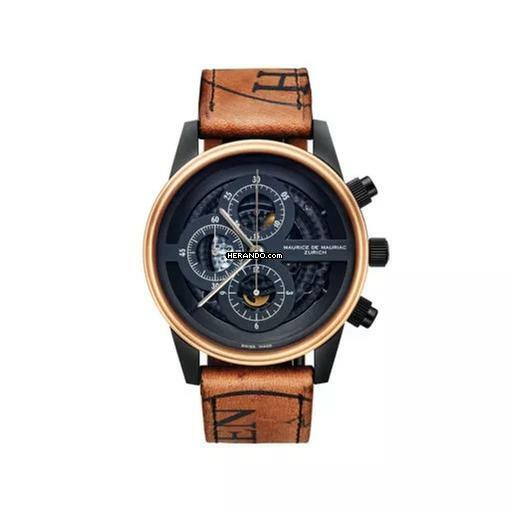 Maurice de Mauriac CHRONO MODERN SKELETON PVD GOLD LÜNETTE