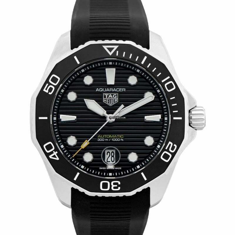 TAG Heuer Aquaracer WBP201A.FT6197 - TAG Heuer Aquaracer Professional 300 Automatic Black Rubber Watch 43mm </h1>