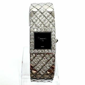  Chanel MATELASSE Quartz 19mm Steel 3.03TCW Diamond Bracelet Watch </h1> 