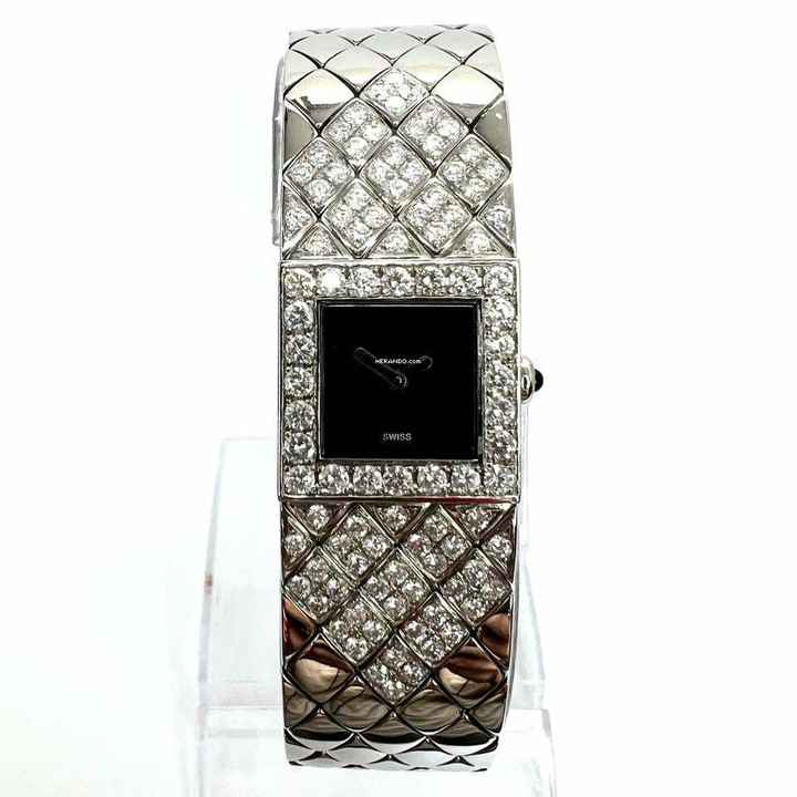  Chanel MATELASSE Quartz 19mm Steel 3.03TCW Diamond Bracelet Watch </h1> 