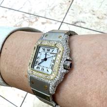 Thumbnail von Cartier Santos Galbée 24mm Automatic 2 Tone 1.9TCW Diamond Watch </h1>