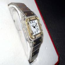 Thumbnail von Cartier Santos Galbée 24mm Automatic 2 Tone 1.9TCW Diamond Watch </h1>