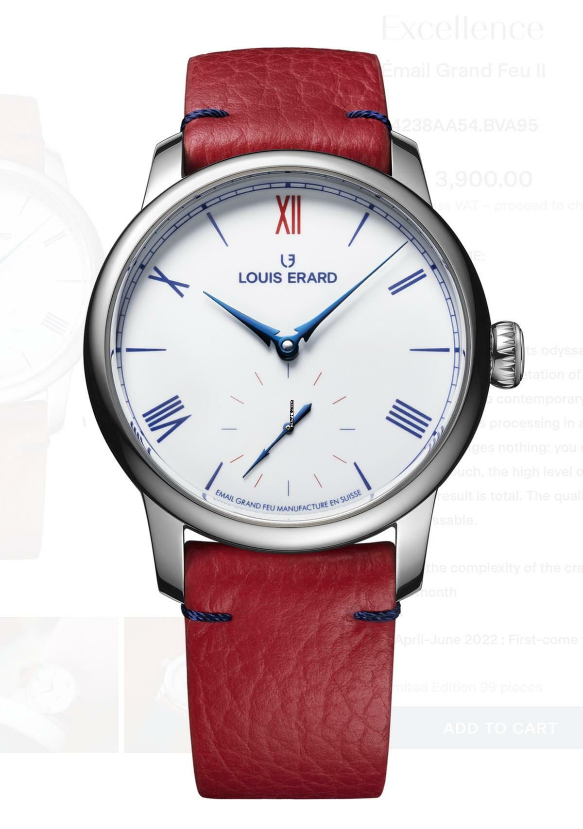  Louis Erard Excellence Émail Grand Feu II Limited Edition 99 Pieces 