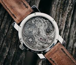 Thumbnail von Clockwheels Uhrrad 04 Steel Springende Stunde Jumping Hour handmade